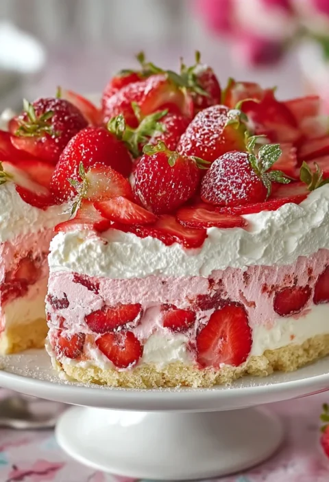 Irresistible Strawberry Earthquake Cake Impress Everyone