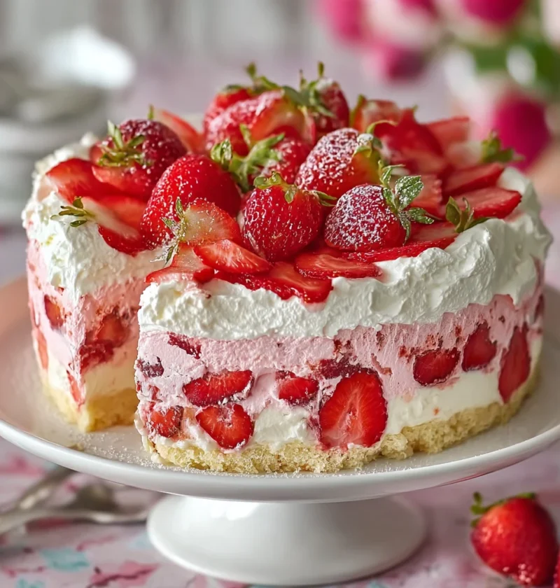 Irresistible Strawberry Earthquake Cake Impress Everyone