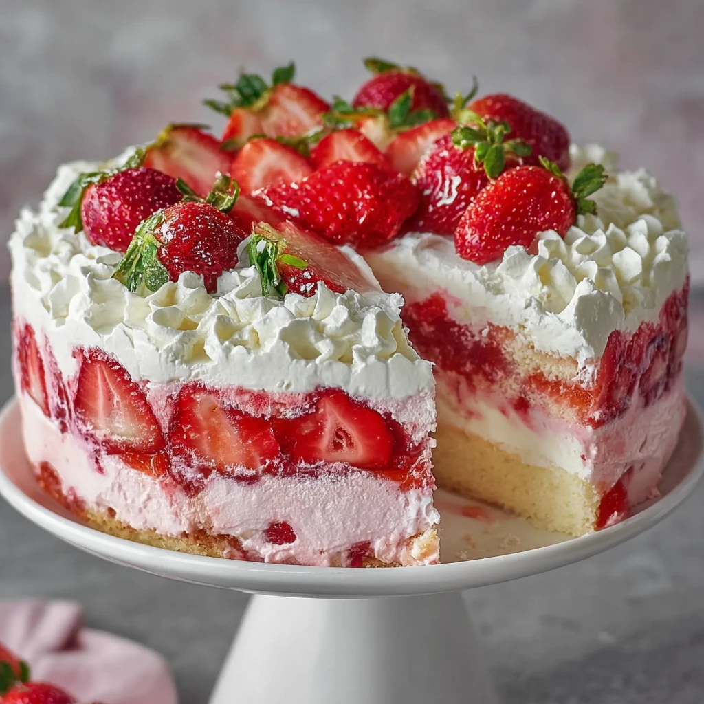 Irresistible Strawberry Earthquake Cake Impress Everyone