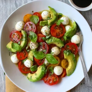Light Avocado Caprese Salad – Fresh Summer Side