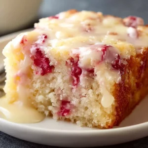 Moist Rhubarb Cake with Butter Sauce – Warm Dessert