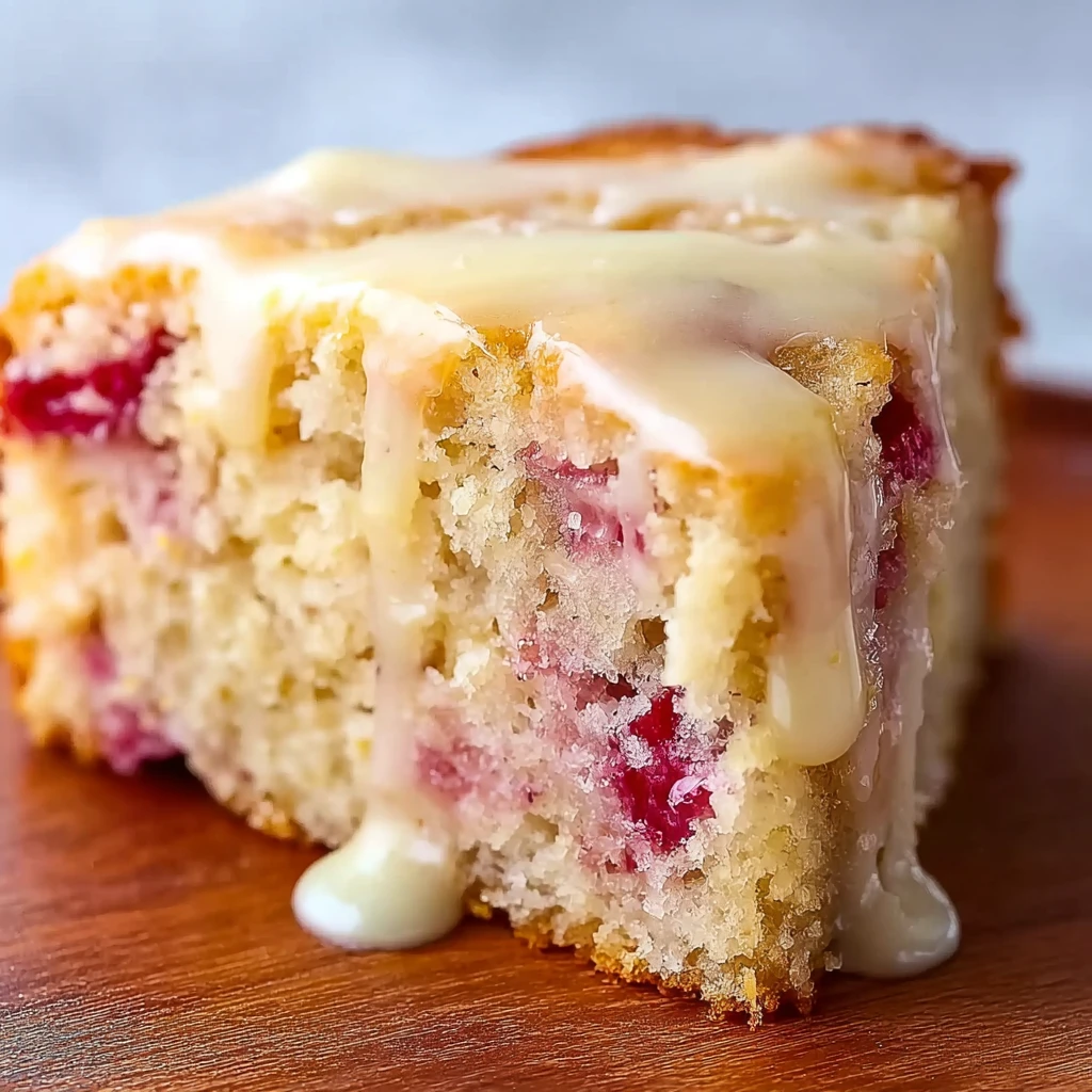 Moist Rhubarb Cake Butter Sauce Warm Dessert