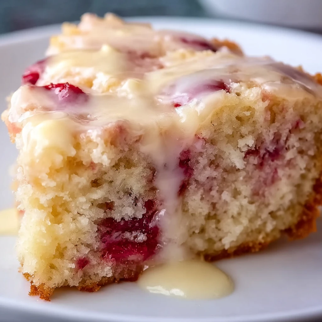 Moist Rhubarb Cake Butter Sauce Warm Dessert