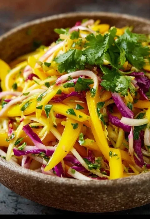 Refreshing Mango Slaw Tropical Side Dish