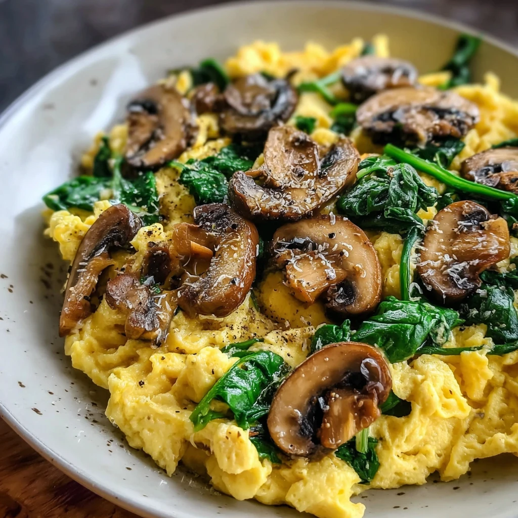 Savory Mushroom Spinach Scrambled Eggs: Elevate Your Breakfast