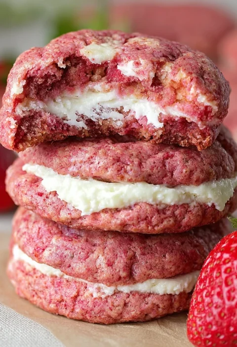 Strawberry Cheesecake Cookies