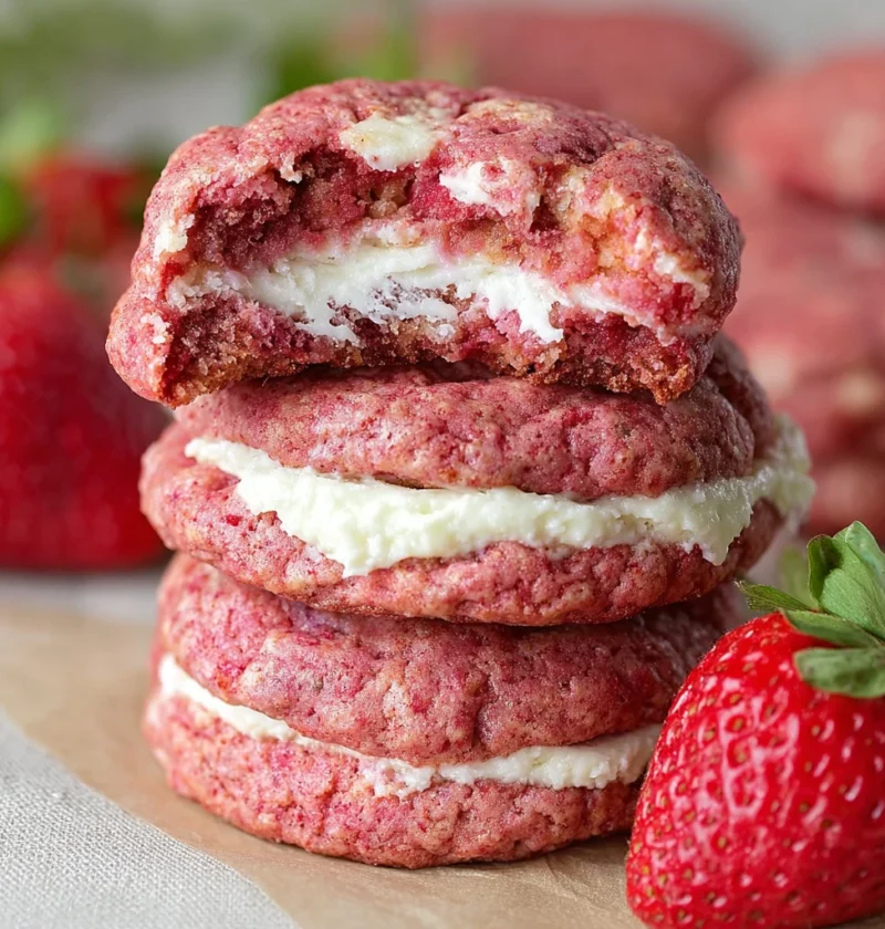 Strawberry Cheesecake Cookies