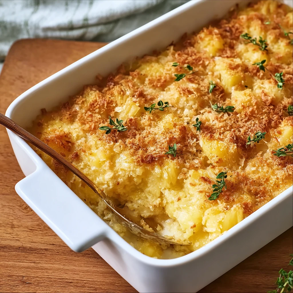 Tasty Pineapple Cheese Casserole Cozy Family Nights