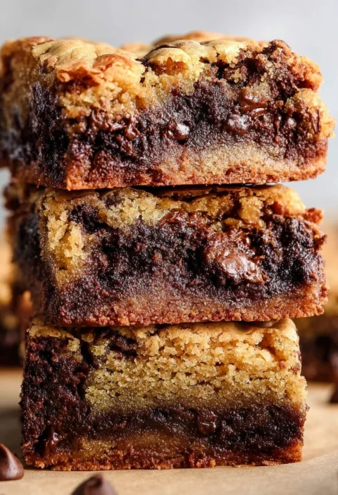 Thick Chewy Sourdough Discard Brookies Chocolate Chips