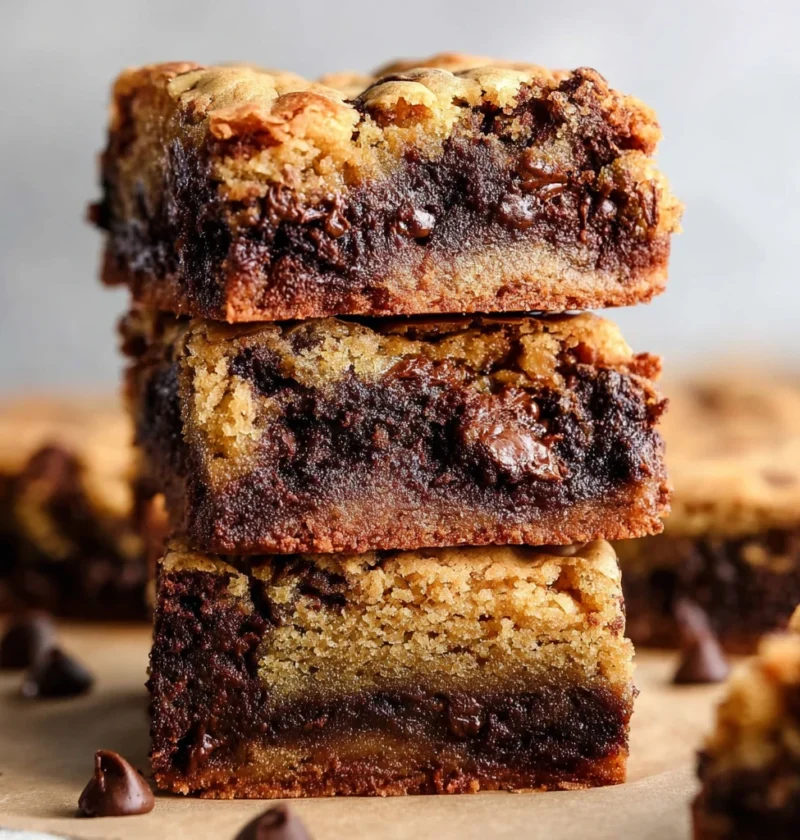 Thick Chewy Sourdough Discard Brookies Chocolate Chips