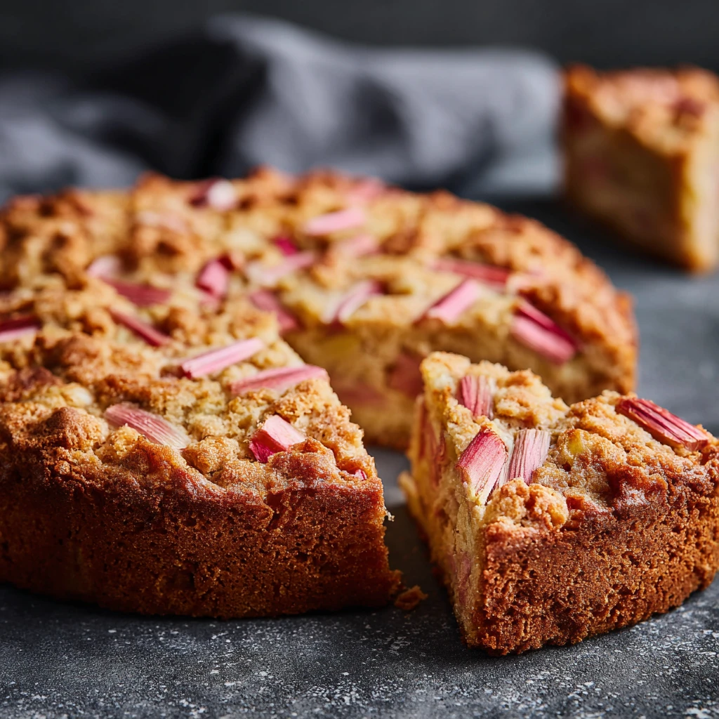 Traditional Norwegian Rhubarb Cake – Tender Crust Dessert