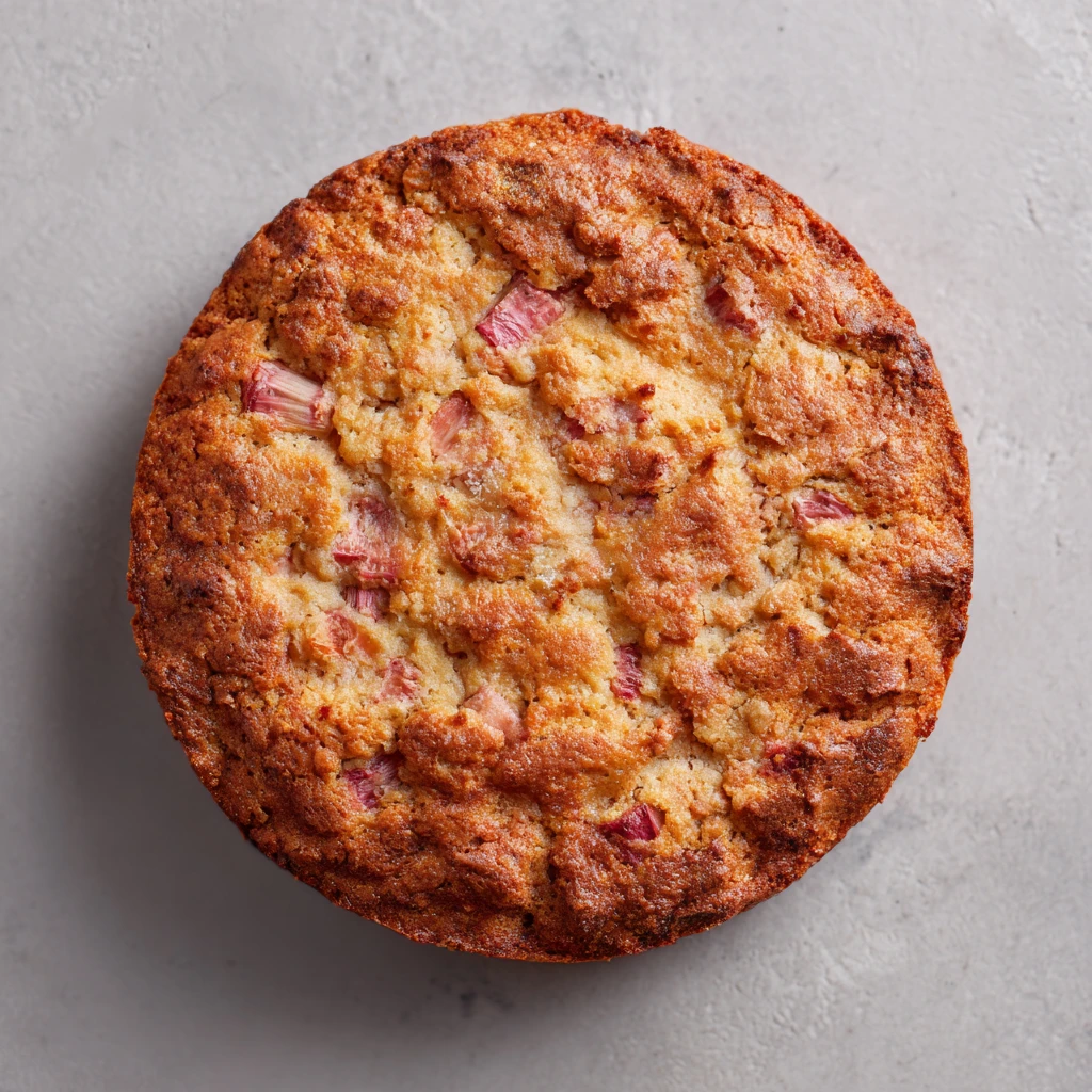 Traditional Norwegian Rhubarb Cake Tender Crust Dessert
