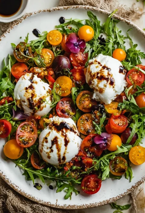 Ultimate Burrata Salad Balsamic Glaze Flavor Lovers