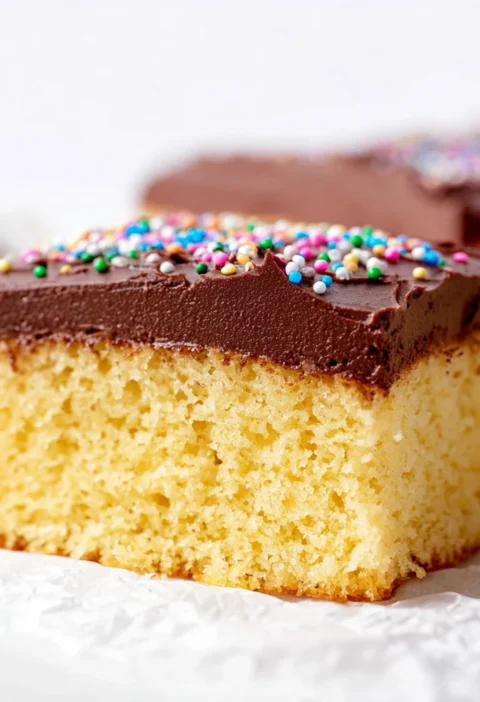 Yellow Sheet Cake Chocolate Frosting