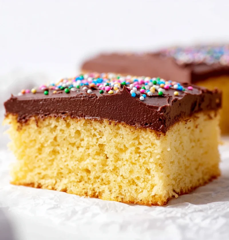 Yellow Sheet Cake Chocolate Frosting