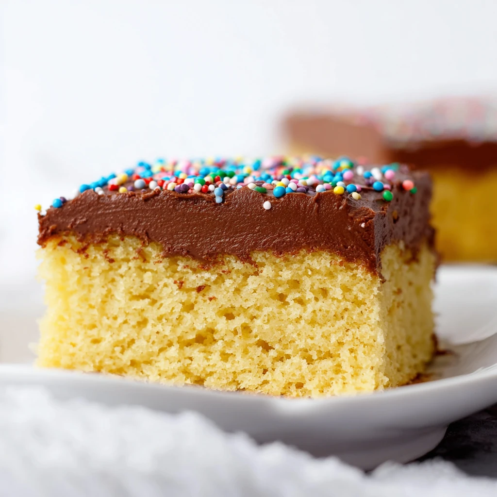 Yellow Sheet Cake Chocolate Frosting