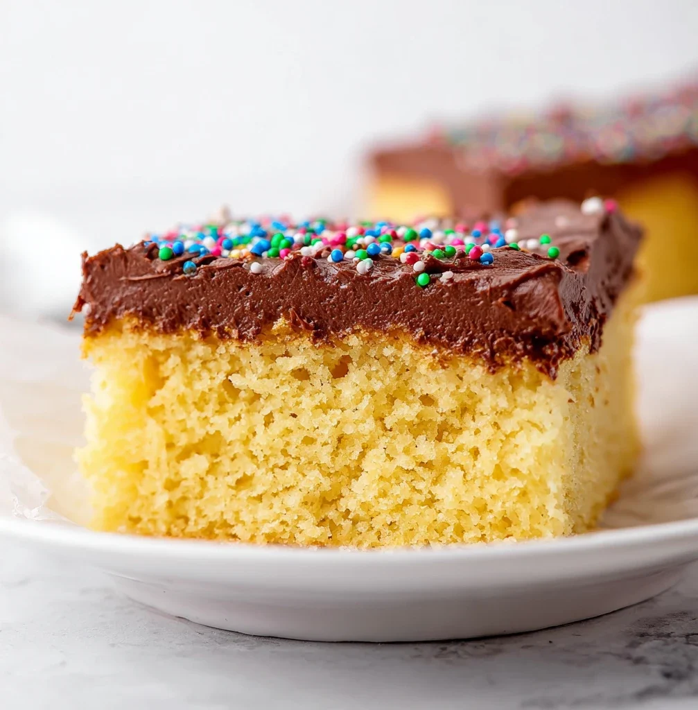 Yellow Sheet Cake Chocolate Frosting