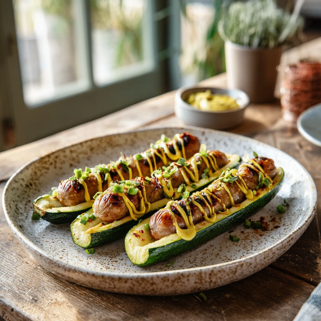 Zucchini Bun Hot Dogs