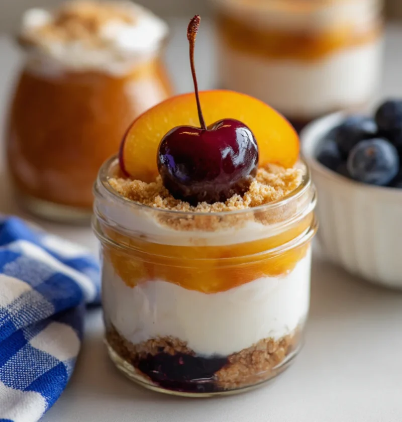 Blueberry Peach Pie Parfaits