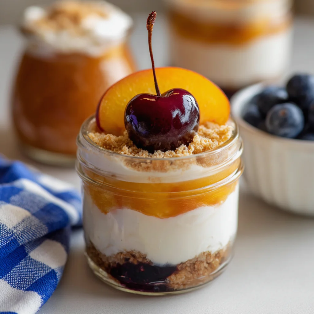 Blueberry Peach Pie Parfaits