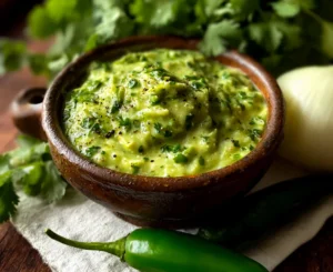 Creamy Tomatillo Avocado Salsa