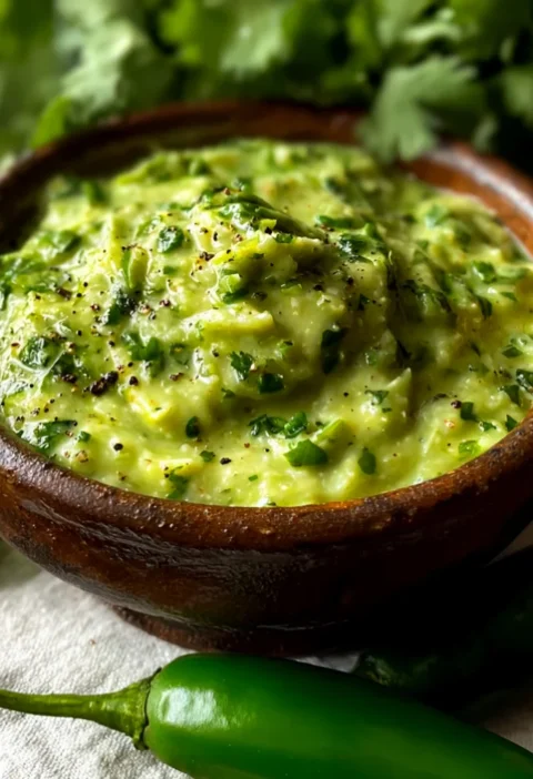 Creamy Tomatillo Avocado Salsa