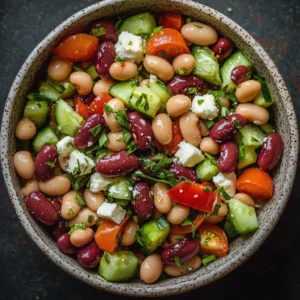Delicious Greek Bean Salad with Marinated Beans Magic