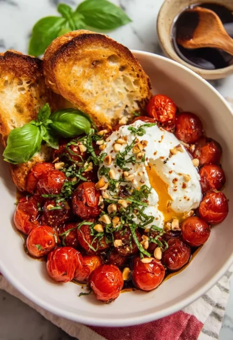 Grilled Cherry Tomato Caprese Salad