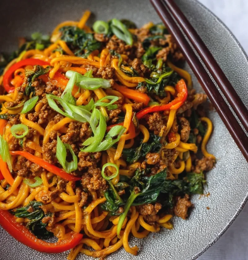 Ground Beef Chow Mein