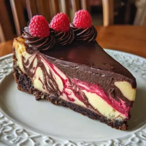 Indulge in Rich Dark Chocolate Raspberry Cheesecake Bliss