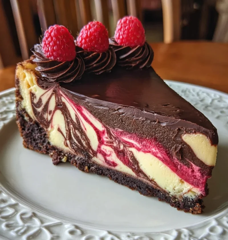 dark chocolate raspberry cheesecake