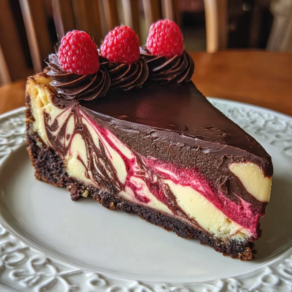 Rich Dark Chocolate Raspberry Cheesecake Bliss