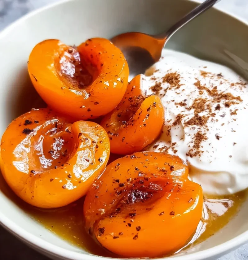 Pan Fried Peaches with Cinnamon and Ginger Recipe