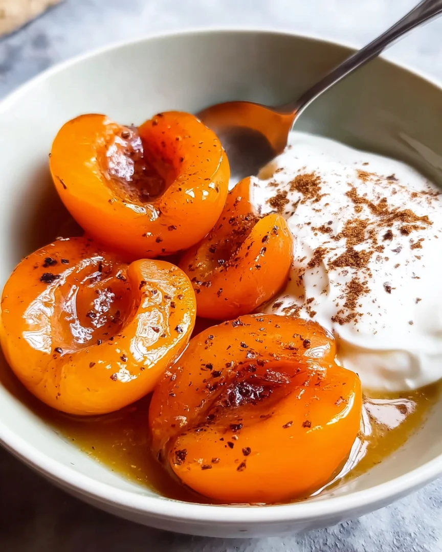 Pan Fried Peaches with Cinnamon and Ginger Recipe