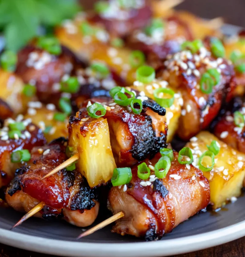 Bacon Wrapped Chicken Teriyaki Bites