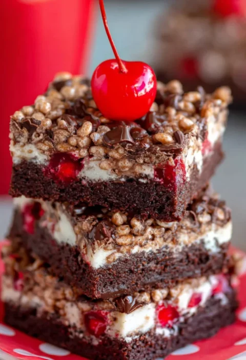 Cherry Brownie Dream Bars