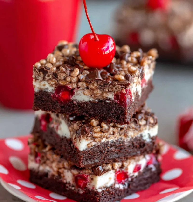 Cherry Brownie Dream Bars