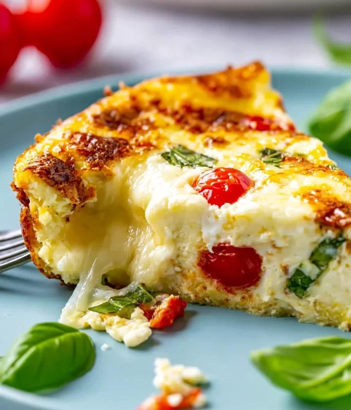 Italian Crustless Caprese Quiche