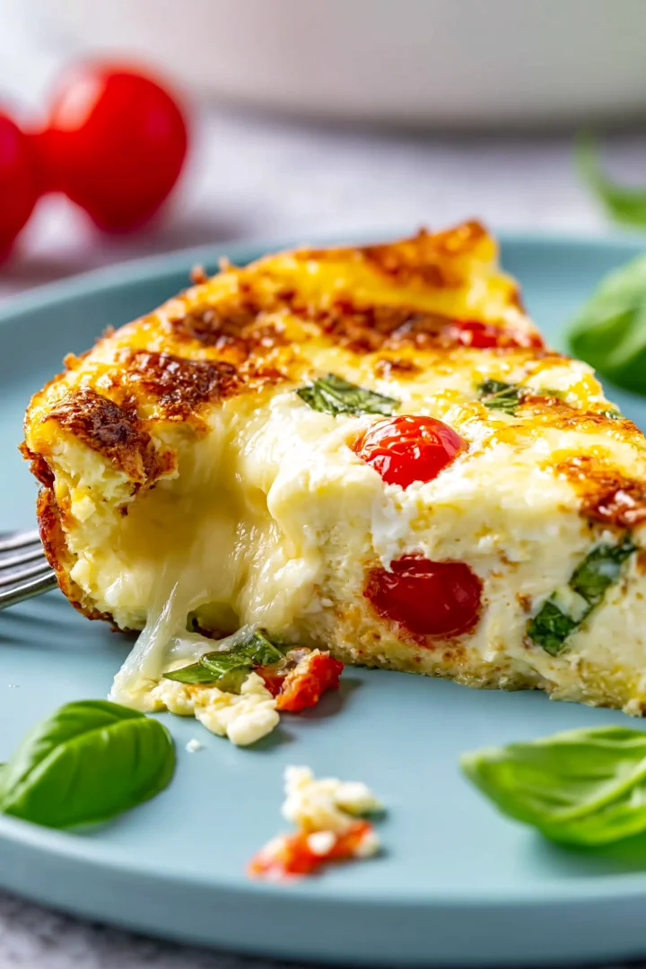 Italian Crustless Caprese Quiche