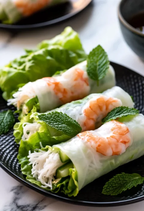 Simple Vietnamese Shrimp Spring Rolls