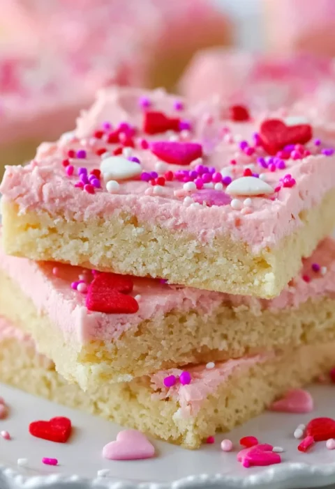 Valentine's Day Sugar Cookie Bars