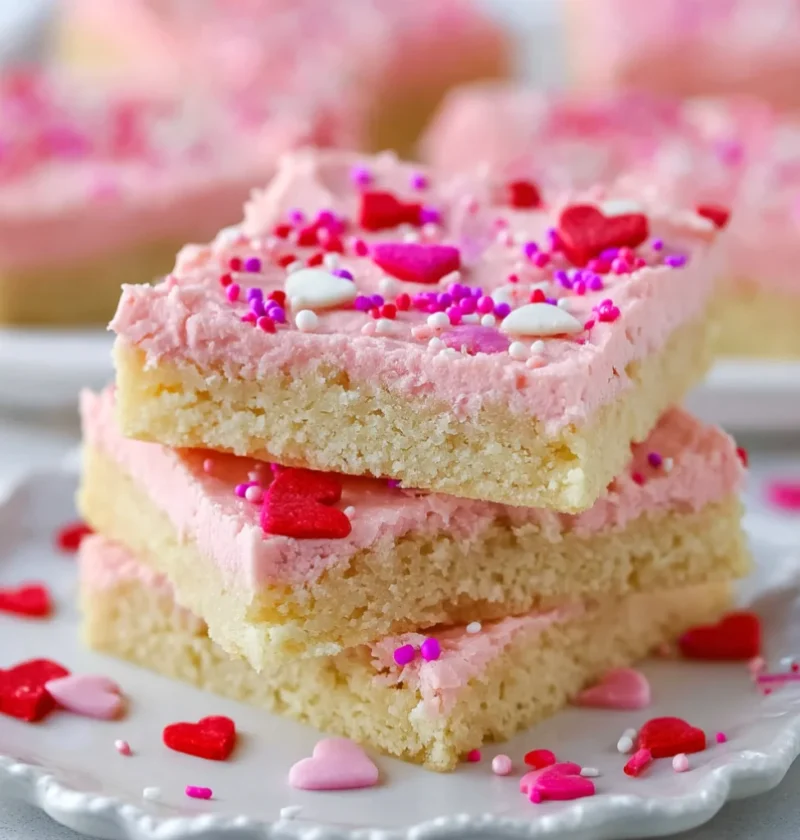 Valentine's Day Sugar Cookie Bars