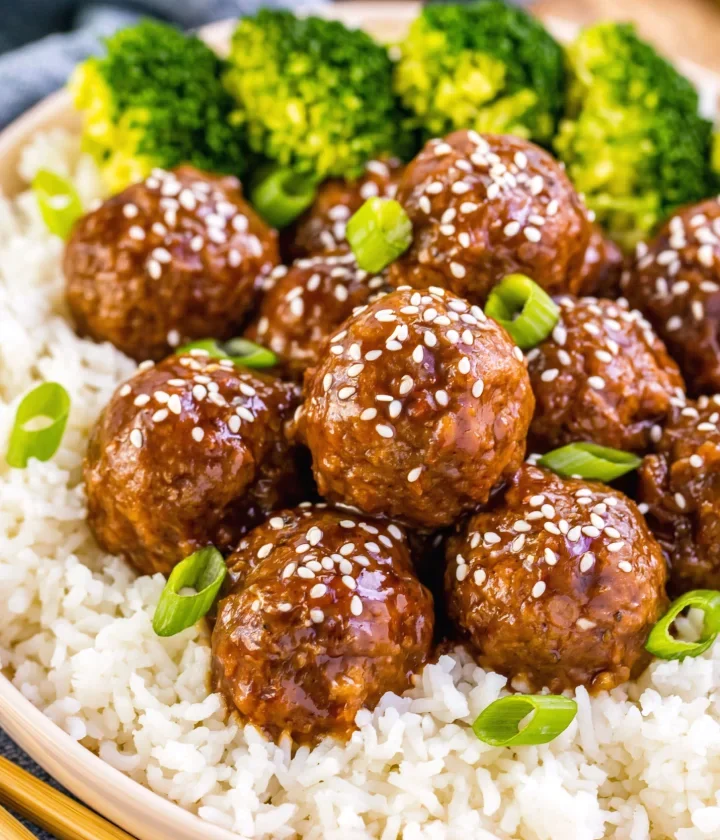 Crockpot Mongolian Meatballs