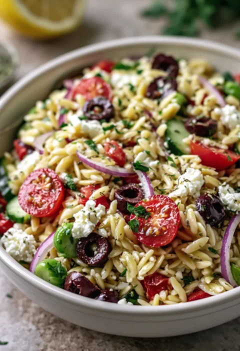 Greek orzo salad