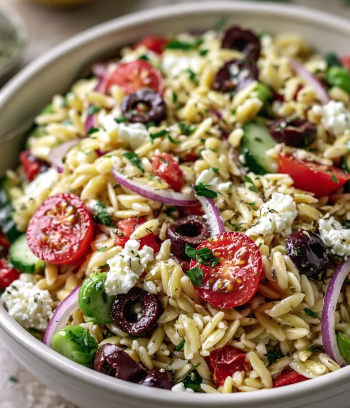 Greek orzo salad