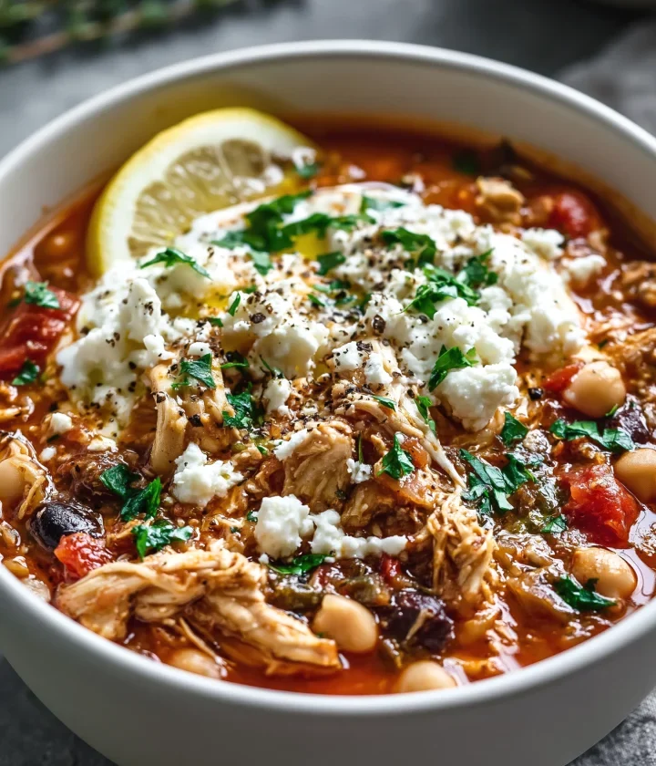 Delicious One Pot Greek Chicken Chili