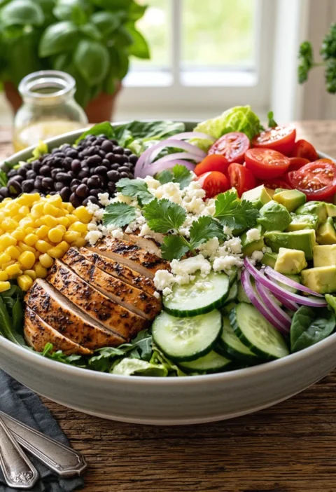 Healthy Weight Loss Salad with Chicken & Avocado