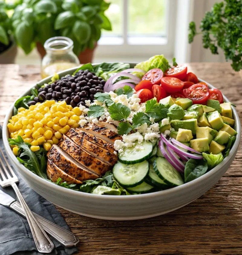 Healthy Weight Loss Salad with Chicken & Avocado
