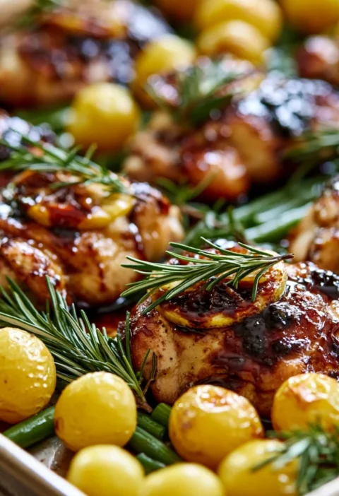 One Pan Lemon Balsamic Chicken and Potatoes