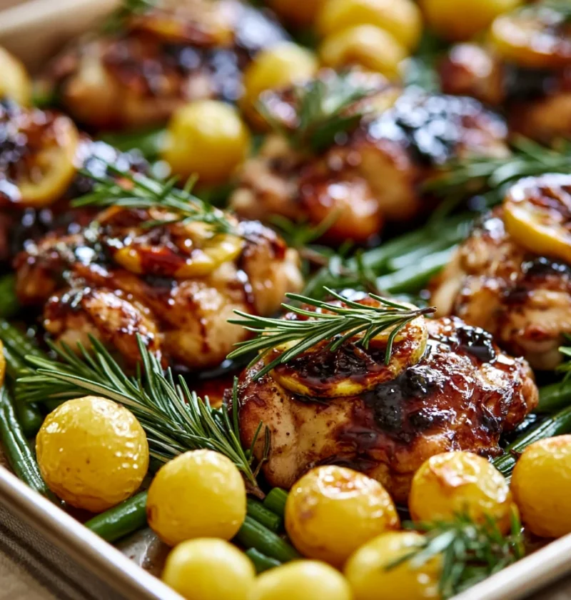 One Pan Lemon Balsamic Chicken and Potatoes